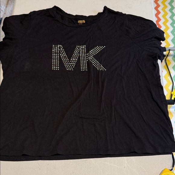 Michael Kors Black Tee with Silver Studded Logo size 3X
#137/3tt - Picture 1 of 9